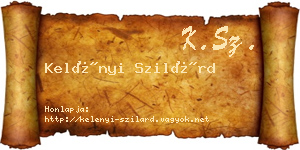 Kelényi Szilárd névjegykártya