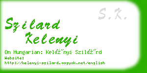 szilard kelenyi business card